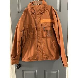 SIMS Men's Medium Full Zip Snowboarding Ski Coat Parka Orange